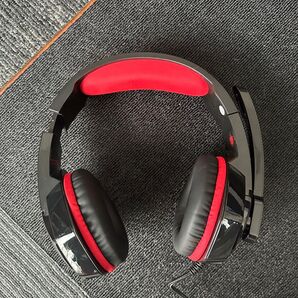 PHOINIKAS ゲーミングヘッドセット 有線 レッド