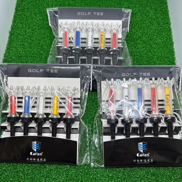 2種セット◎ゴルフティー79mm10本&90mm 5本計15本 マグネット ティ