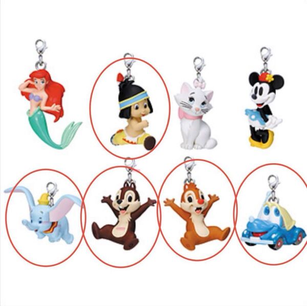 ディズニーマスコット でぃこっと 平成レトロ ストラップ Disney 12個 スティッチ チップとデール アリス ダンボ