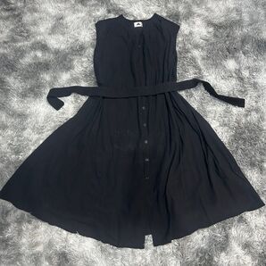 ABITOKYO ワンピース ノースリーブ 半袖 ブラック ノースリーブワンピース ロング