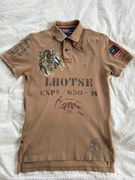 POLO by Ralph Lauren ポロシャツ ベージュ ダメージ加工