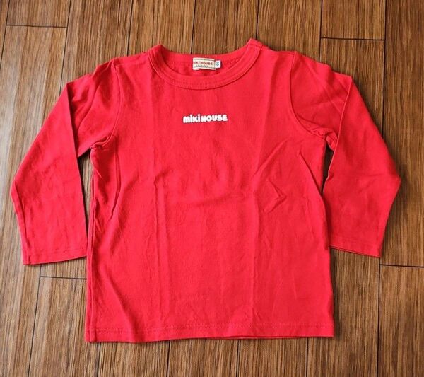 MIKI HOUSE 長袖Tシャツ レッド100㎝