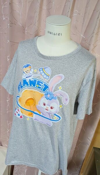 最終の最終♪いいね♪ありがとう★お値下げ★新品★ディズニーキャラクターステラルーTシャツ 薄いグレー色 Lサイズ