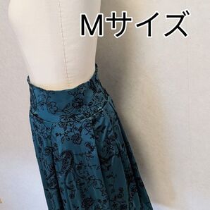 最終価格★お値下げ★axesfamme バルーンスカート ペイズリー柄 グリーン系 Mサイズ