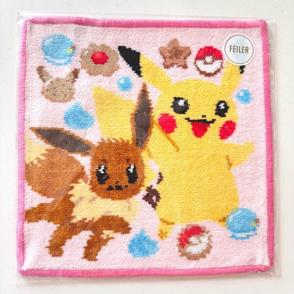 フェイラー ポケモン ハッピースウィーツ ピカチュウ & イーブイ ハンカチ ポケットモンスター FEILER