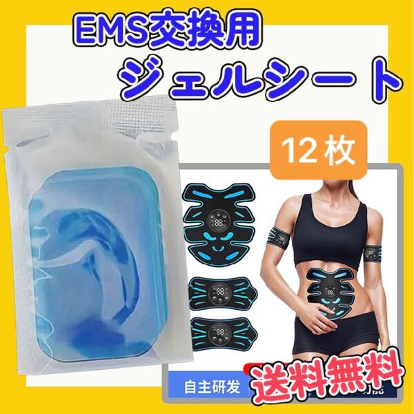 EMS ジェルシート 取替え 12枚 シックスパッド 低刺激 高密着