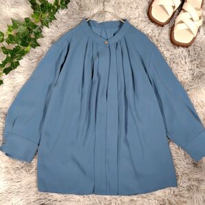 ユナイテッドトウキョウ◎七分袖 ブラウス バンドカラー ビジネス 綺麗め お洒落