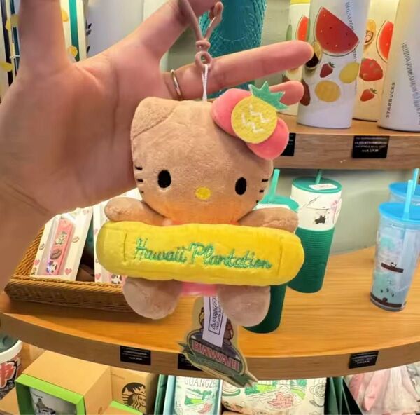 ハワイ限定品 数量限定 残り1個 ハローキティ ぬいぐるみ ガングロ ギャル 日焼け キーホルダー