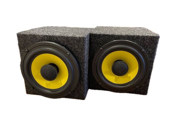 バスレフボックス付き 6.5インチ同軸スピーカー アルミバッフル付き