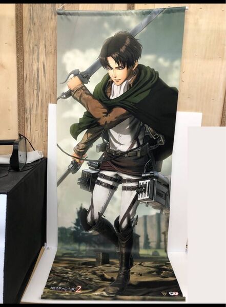 【希少 レア】進撃の巨人 リヴァイ 等身大タペストリー