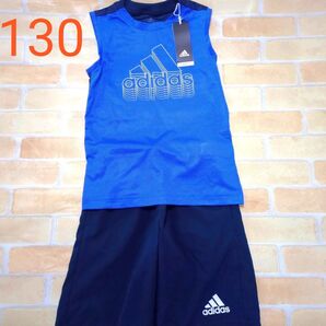 adidas size130 キッズ セットアップ ノースリーブ ハーフパンツ