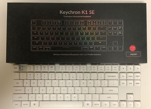 「美品」Keychron K1 SE 特別版 赤軸 ホワイト キークロン メカニカル キーボード