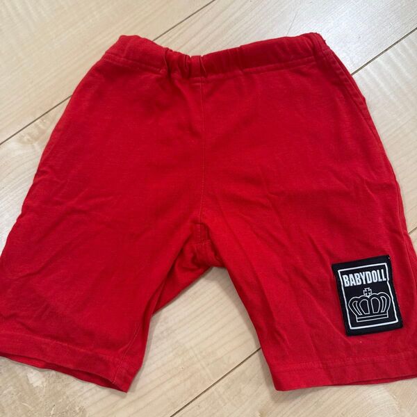 ベビードール ハーフパンツ 赤 レッド
