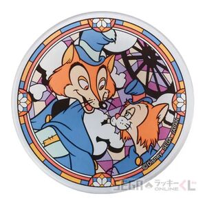 ディズニー ヴィランズ セガラッキーくじ ガラスプレート ファウルフェロー オネスト・ジョン&ギデオン