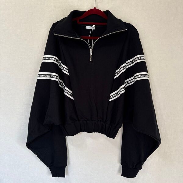 【新品タグ付き】GYDA 2LINE LOGOテープ ハーフZIP TOPS(フリーサイズ)