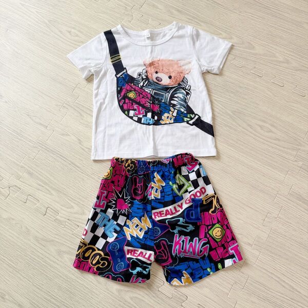 キッズ Tシャツ ショートパンツ セット 80 90 子供服 セットアップ 半袖 上下セット 半袖Tシャツ ハーフパンツ