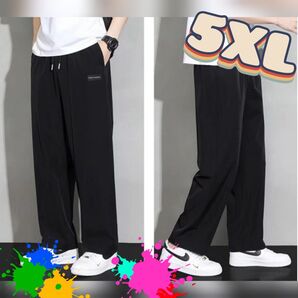 5XL ワイドパンツ 接触冷感 メンズ 薄手 カジュアルパンツ 快適