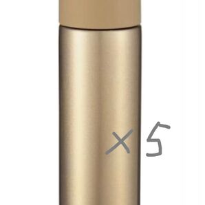 真空ステンレス ポケットボトル120ml×⑤個set 〈シャンパンゴールド〉保冷温ミニ水筒
