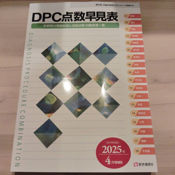 DPC点数早見表 診断群分類樹形図と包括点数対象疾患一覧 2024年改定/2025年4月増補版