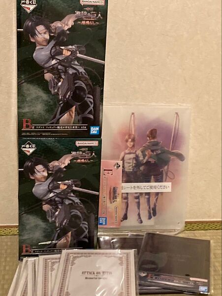 一番くじ 進撃の巨人~地鳴らし~ B賞 リヴァイ兵長 アクリルボード フィギュア メモリアルカード