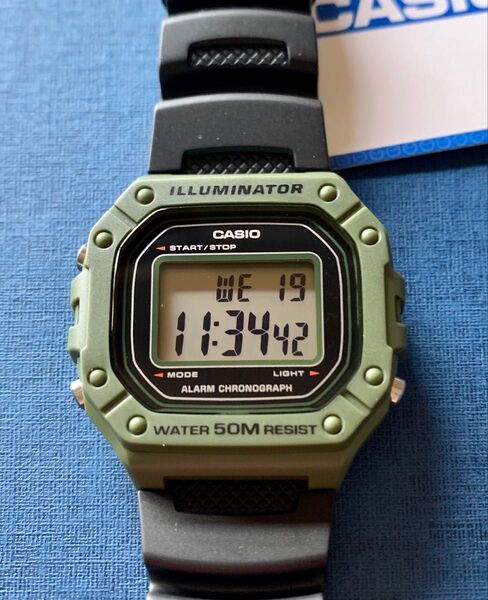 カシオ デジタル腕時計 海外逆輸入 新品 カーキ アウトドア プレゼント お祝い