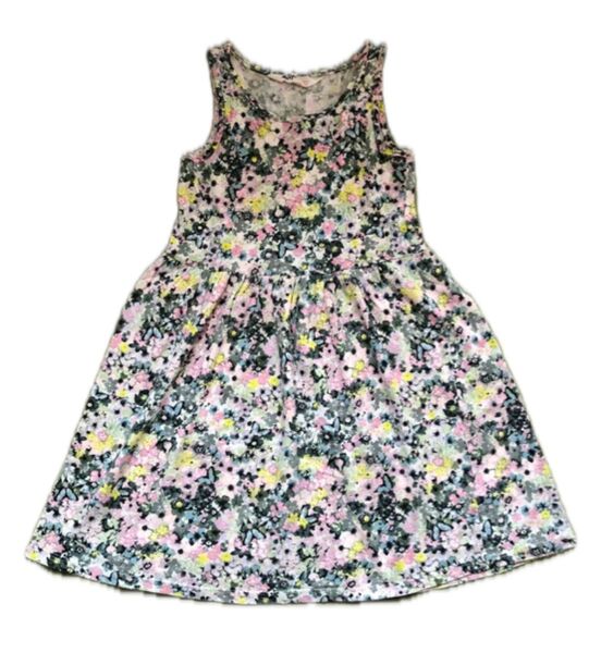 女の子 花柄ワンピース 120cm ピンク系
