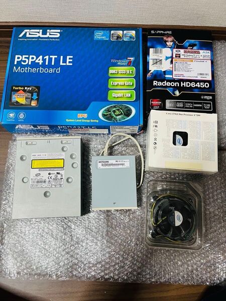 希少 core2quad Q9550 P5P41T LE Radeon HD6450 DDR3 4Gx2 ドライブセット