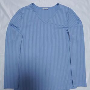 Honeys 長袖カットソー サックスブルー レディース