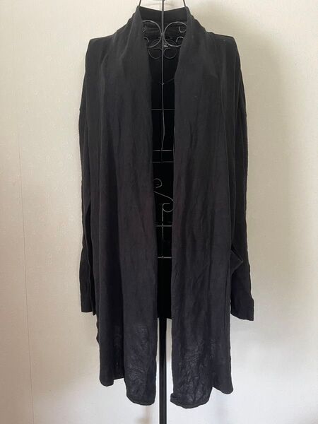 H&M ブラック 薄手ロングカーディガン sizeL