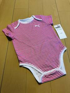 ●○ 新品 PUMA プーマ ロンパース ボディースーツ 6-9M ピンク系 B ○●