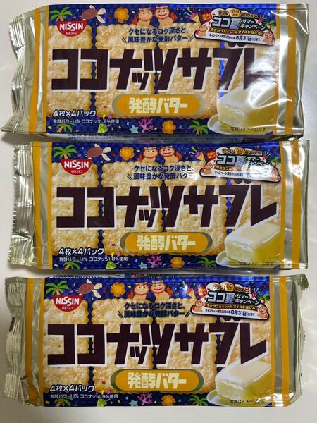 ココナッツサブレ 発酵バター 3個セット お菓子 ビスケット クッキーおやつ