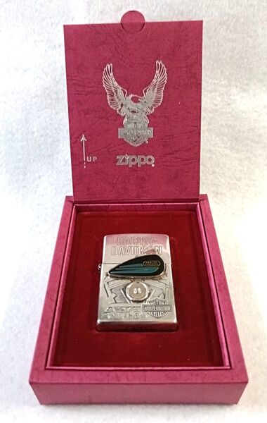 ZIPPO ハーレーダビッドソン タンク メタル貼り ボックス付き