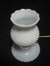 レア ヴィンテージ★Fenton オールド フェントン ホブネイル ミルクガラス ランプ 卓上/テーブルランプ ナイトランプ Hobnail Milk Glass_画像3