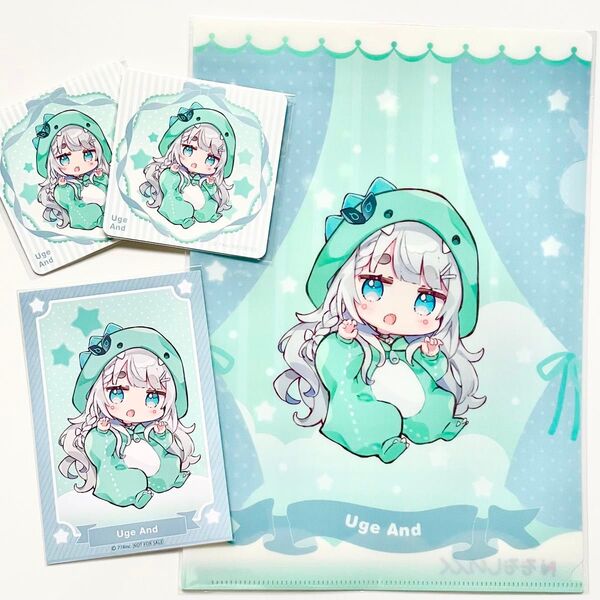 杏戸ゆげ ななしいんく GiGO クリアファイル ポストカード まとめ売り セット 非売品 限定 ブイアパ VApaArt