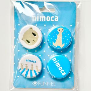 nimoca ニモカ フェレット 交通系ICカードキャラクター グッズ 缶バッジ セット 限定 JR九州 レア FUNNEL 水色