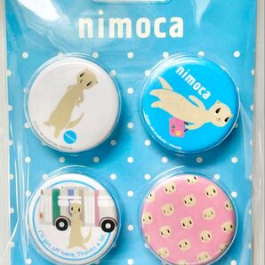 nimoca ニモカ フェレット 交通系ICカードキャラクター グッズ 缶バッジ セット 限定 JR九州 レア FUNNEL 桃
