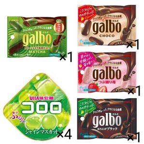 ガルボチョコ ポケットパック コロロ シャインマスカット 詰め合わせ 8個