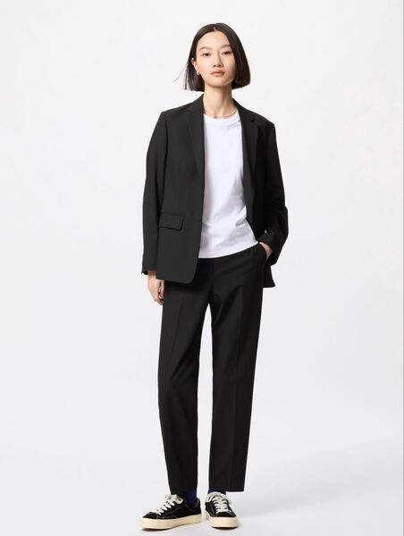 UNIQLO スマートアンクルパンツ 丈長め ブラックS