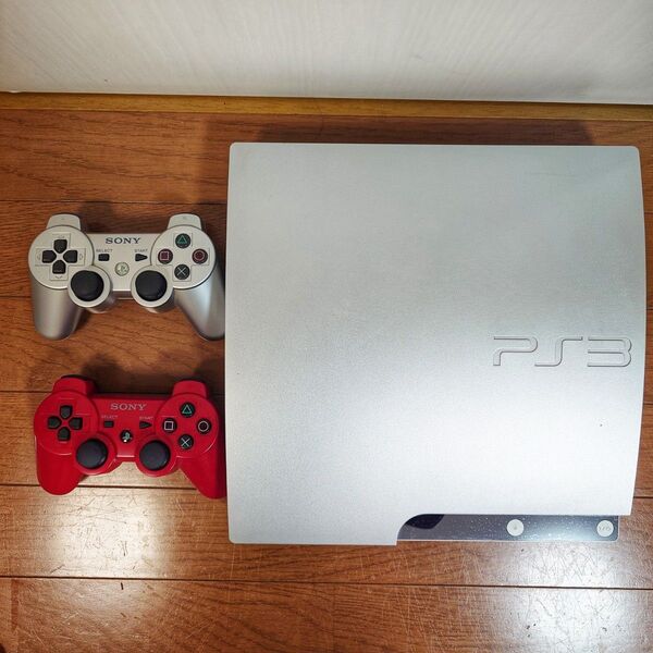 PS3本体 シルバー CECH-2500A 各種ケーブル コントローラー2点