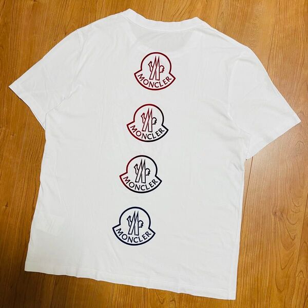 MONCLER クルーネック Tシャツ ホワイト M 半袖 モンクレール