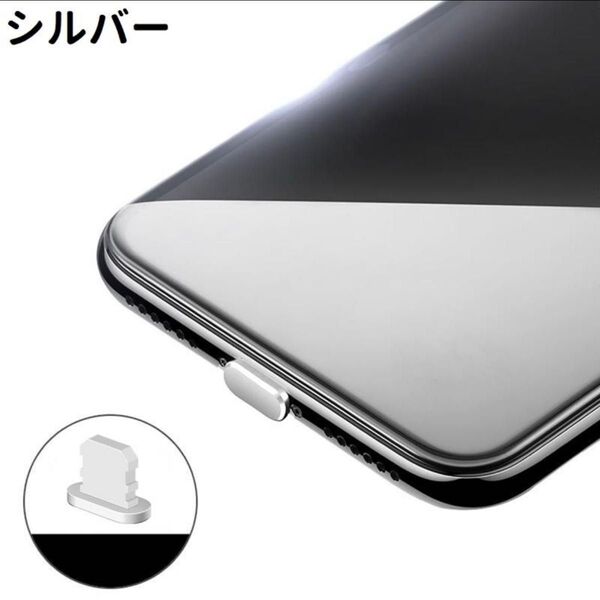 数量限定特価 iPhone iPad AirPodsライトニング コネクタカバー コネクタキャップ 充電口 保護キャップ シルバー