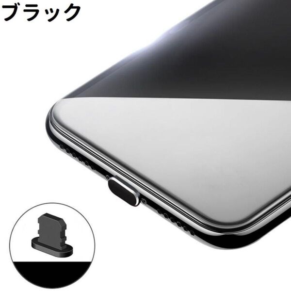 数量限定特価 iPhone iPad AirPodsライトニング コネクタカバー コネクタキャップ 充電口 保護キャップ ブラック