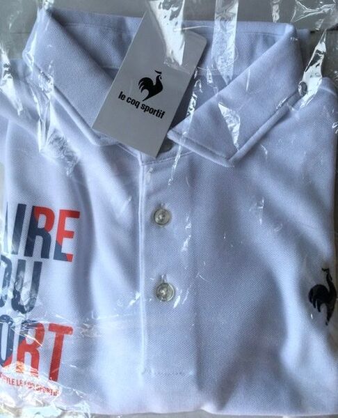 【ルコック/le coq sportif】GOLF メンズ半袖ポロシャツ・O・白ホワイト(未使用・未着用品)