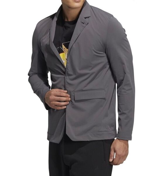 【adidas/アディダス】ゴルフ 吸汗速乾 ドライ テーラード ジャケット・Mサイズ・グレー(未使用品)