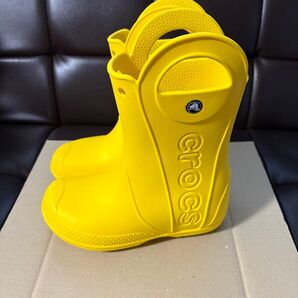 crocs クロックス キッズ レインブーツ J1(19.5cm)イエロー