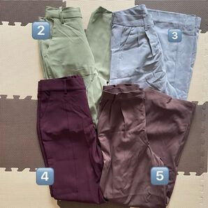 レディース パンツ 5本セット スラックス 4色セット まとめ売り