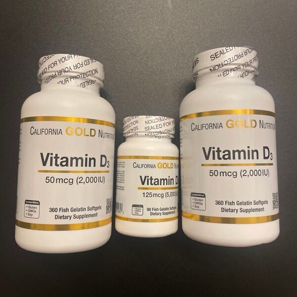 California Gold Nutrition ビタミンD3 3個セット 合計810粒