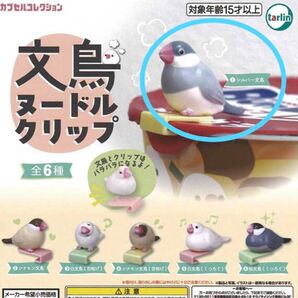 【未開封品】文鳥ヌードルクリップ シルバー文鳥