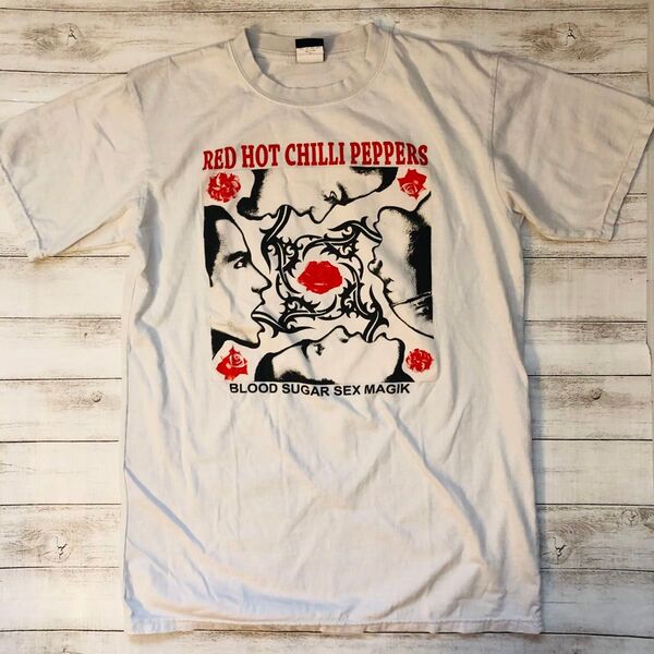 レッドホットチリペッパーズ L バンドTシャツ ロックTシャツ ホワイト