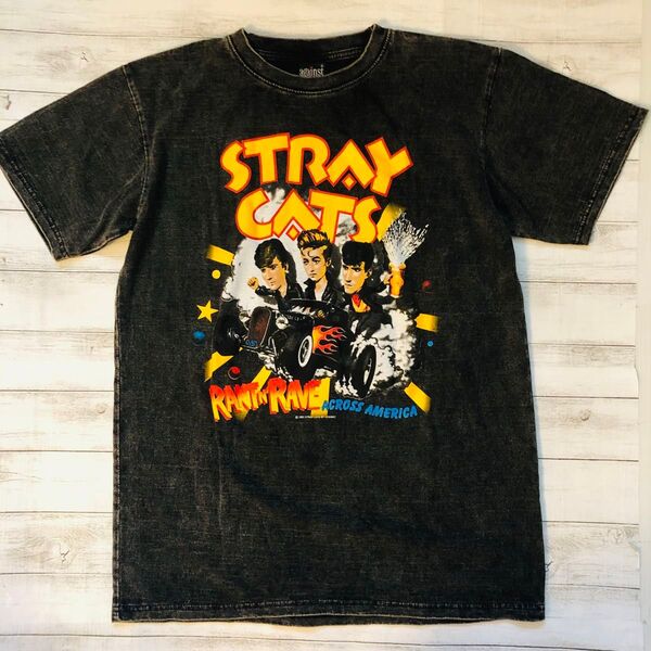 ストレイキャッツ STRAY CATS L バンドTシャツ ロックTシャツ ブラック